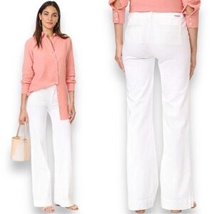 Hudson Jeans NWT Joplin Wide-Leg Trousers 27 White